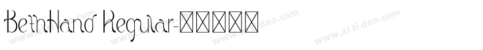 BethHand Regular字体转换